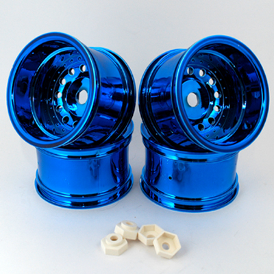 1/8 Buggy Pluto Rims ブルークローム (1台分) 開封品 1/8 Buggy Pluto Rims ブルークローム (1台分) 開封品