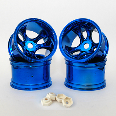 1/8 Buggy Romlin Rims　ブルークローム (1台分)　開封品