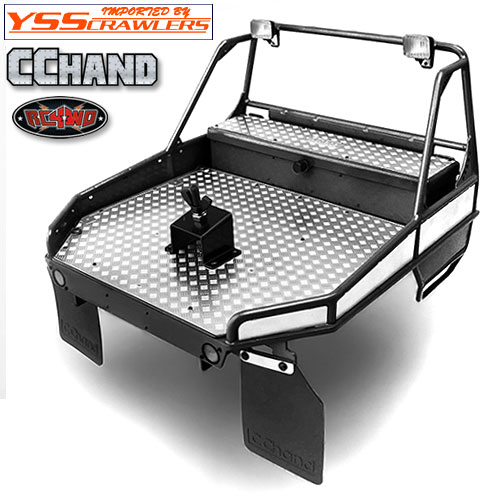 RC4WD Rear Tube Bed for Trail Finder 2 w/Mud Flaps & Lights (Black)