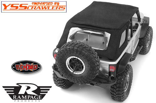 RC4WD Rampage Rear Slant Back Soft Top for Axial Jeep Wrangler!