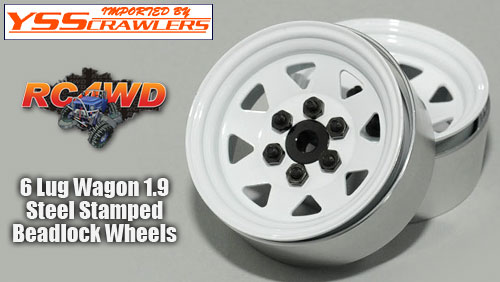 RC4WD 6 Lug Wagon 1.9 Steel Stamped Beadlock Wheels [White]
